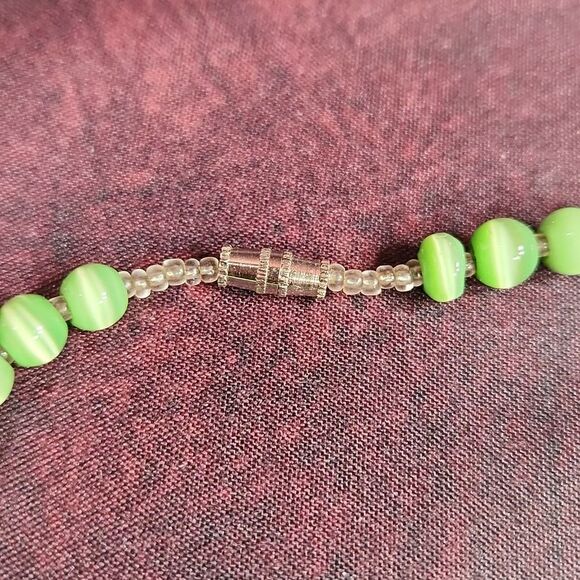 💜Jade Green Beaded Anklet - Picture 6 of 6
